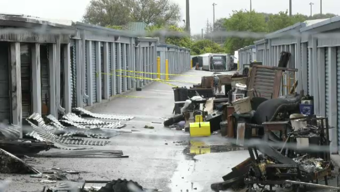Access Storage in Kitchener on Hayward Avenue following a fire on Oct. 8. (CTV Kitchener)